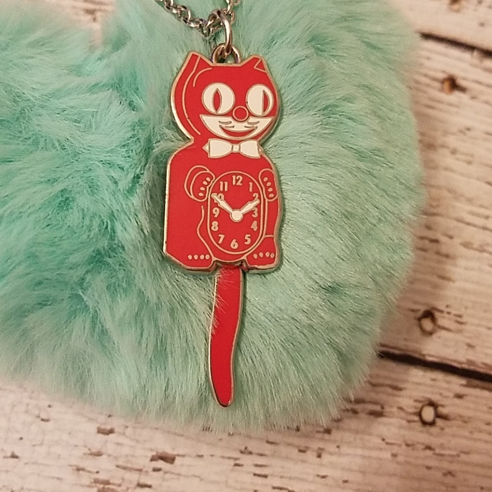 Retired Kit cat klock red necklace - Picture 1 of 6